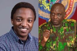 Photo collage of Ndiangui Kinyagia and IG Douglas Kanja.